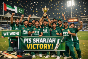 پاکستانیز اِن شارجہ نے کرکٹ سیزن کا فاتحانہ آغاز کر لیا — پہلا میچ شاندار کارکردگی کے ساتھ اپنے نام