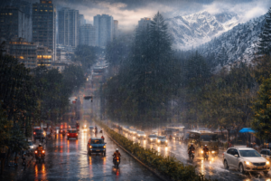 ملک بھر میں بارش اور برفباری کی پیشگوئی — متعدد شہروں میں بارش کا آغاز