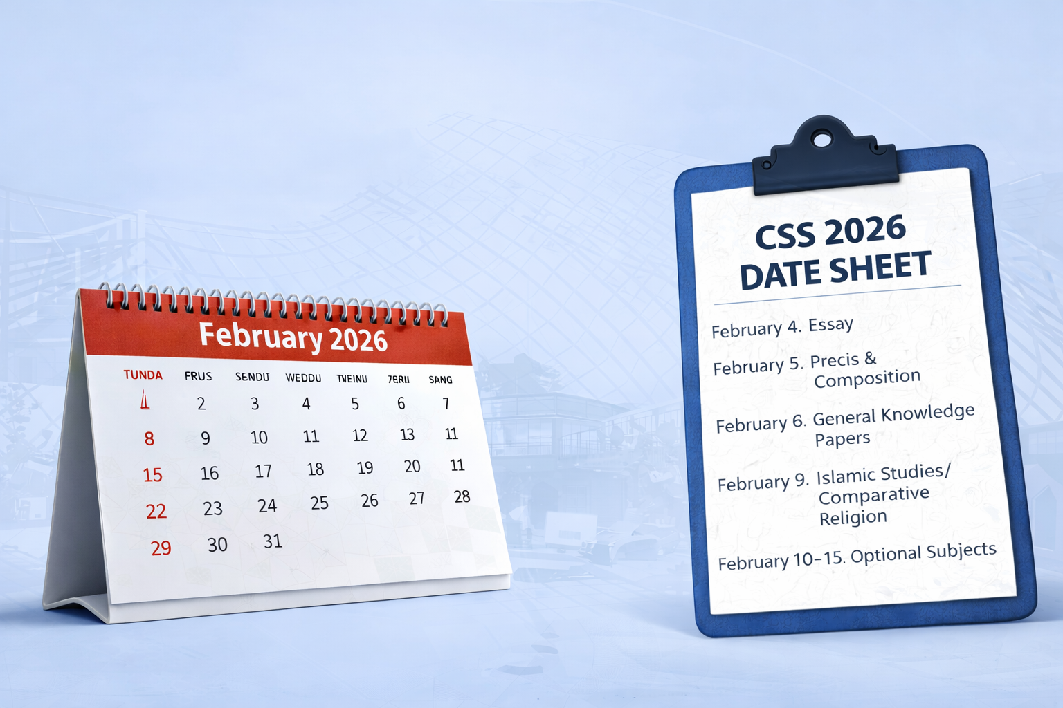 CSS 2026 کے تحریری امتحانات کا شیڈول جاری، آغاز 4 فروری سے ہوگا