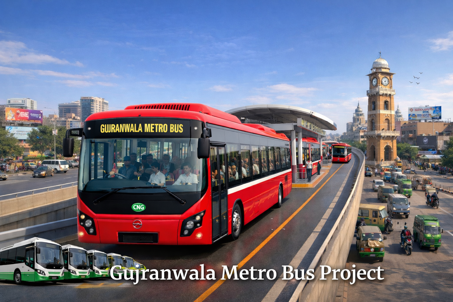 گوجرانوالہ میں جدید اربن ٹرانسپورٹ کا بڑا منصوبہ
