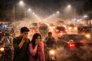 شیخوپورہ روڈ پر اسٹریٹ لائٹس تو لگ گئیں، مگر آلودگی نے جینا دوبھر کر دیا