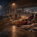 گوجرانوالہ میں بارش، سردی کی لہر دوبارہ حاوی، بے گھر افراد کی مشکلات میں اضافہ