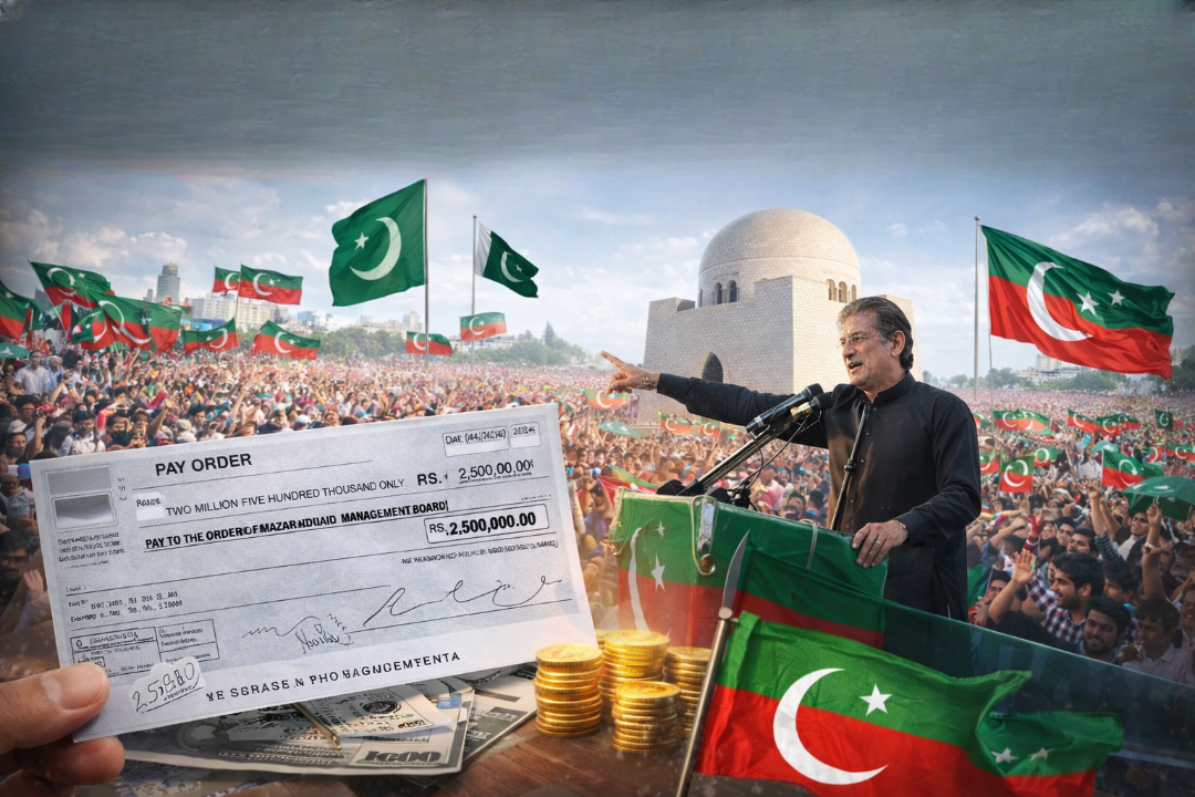 پی ٹی آئی کا مزارِ قائد پر جلسہ، سیکیورٹی ڈیپازٹ جمع، سندھ حکومت کی اجازت