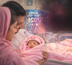 فاطمہ جناح وومن ہسپتال میں سال 2026 کی پہلی بچی پیدا — نور فاطمہ کی آمد نے خاندان کی خوشیاں دوبالا کر دیں