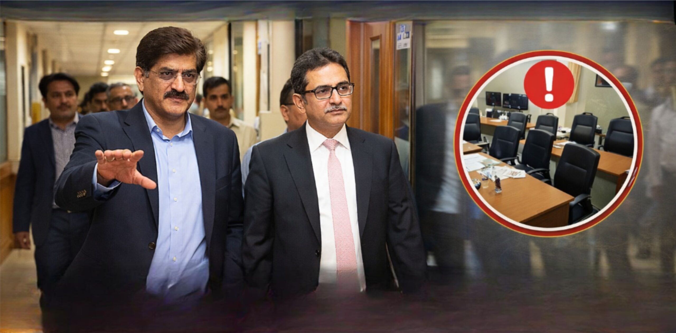 وزیراعلیٰ سندھ کا غیر اعلانیہ دورہ، 6 سیکریٹریز غیر حاضر پائے گئے