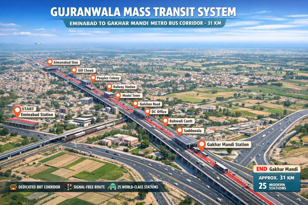 گوجرانوالہ میں جدید اربن ٹرانسپورٹ کا بڑا منصوبہ ecc19c20 1759 48b6 ac46 3a3cce2bdb99