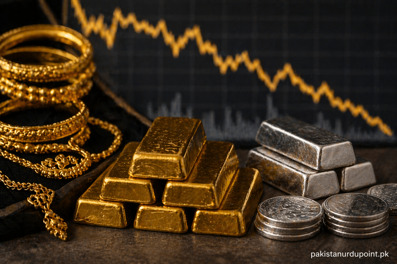 عالمی و مقامی مارکیٹس میں سونے اور چاندی کی قیمتوں میں دوسرے روز بھی کمی