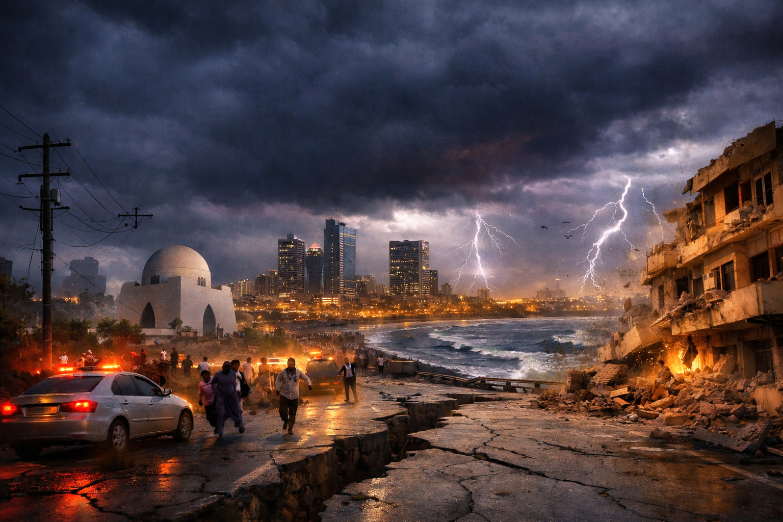 کراچی اور گرد و نواح میں زلزلے کے جھٹکے