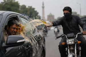 لاہور میں افسوسناک واقعہ: کار سوار پر تیزاب پھینک دیا گیا