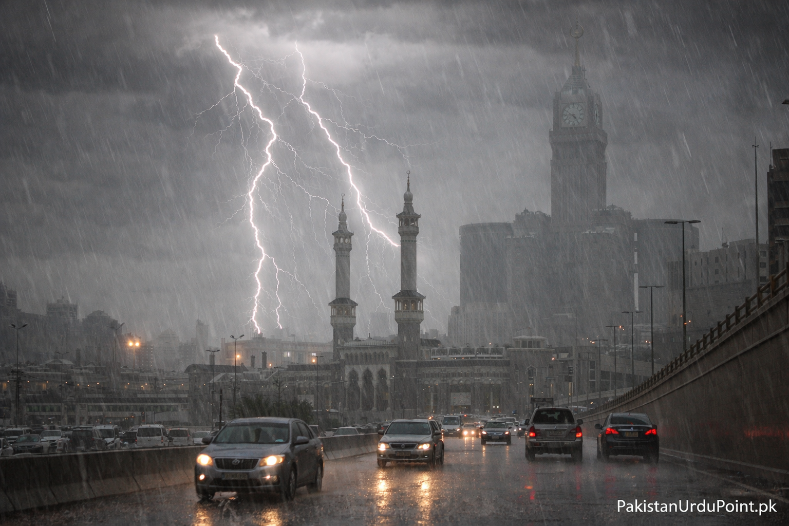 سعودی عرب میں گرج چمک کے ساتھ بارشوں کی پیشگوئی