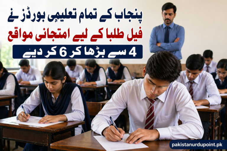 پنجاب میں طلبا کے لیے بڑا ریلیف، امتحانی مواقع میں اضافہ
