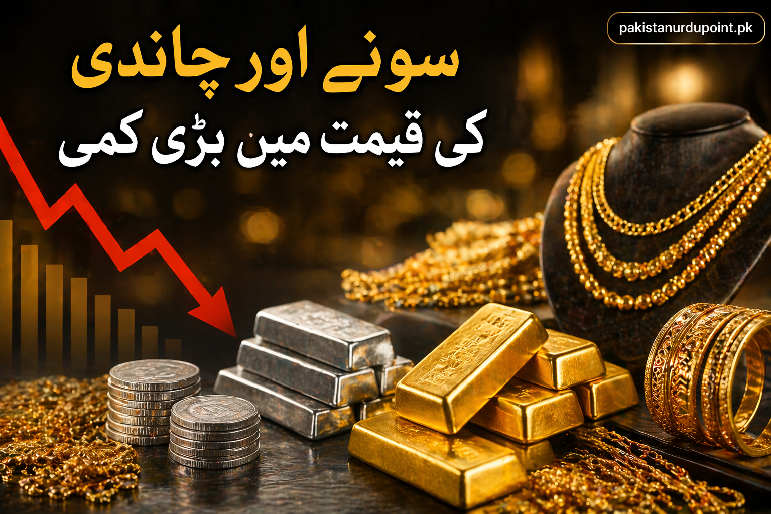 سونے اور چاندی کی قیمت میں بڑی کمی