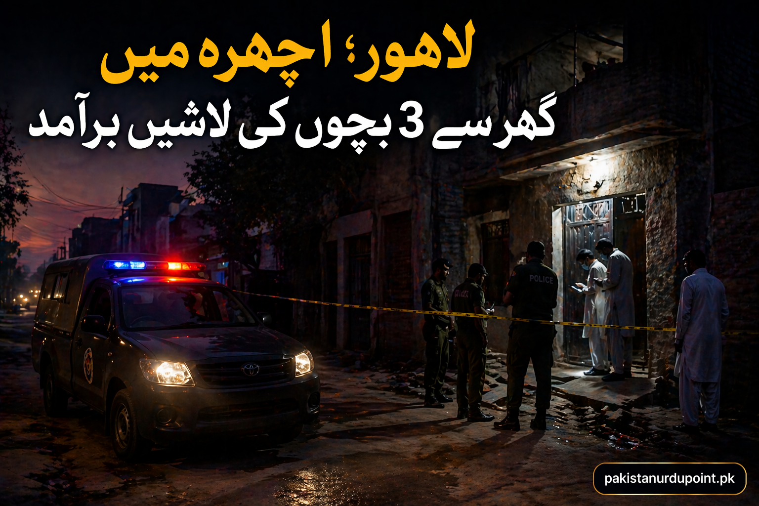 لاہور؛ اچھرہ میں گھر سے 3 بچوں کی لاشیں برآمد