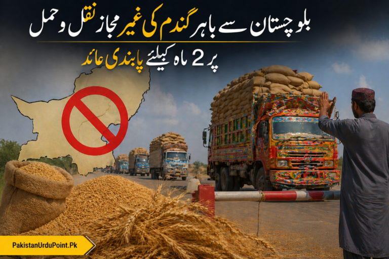 بلوچستان میں گندم کی نقل و حمل پر پابندی