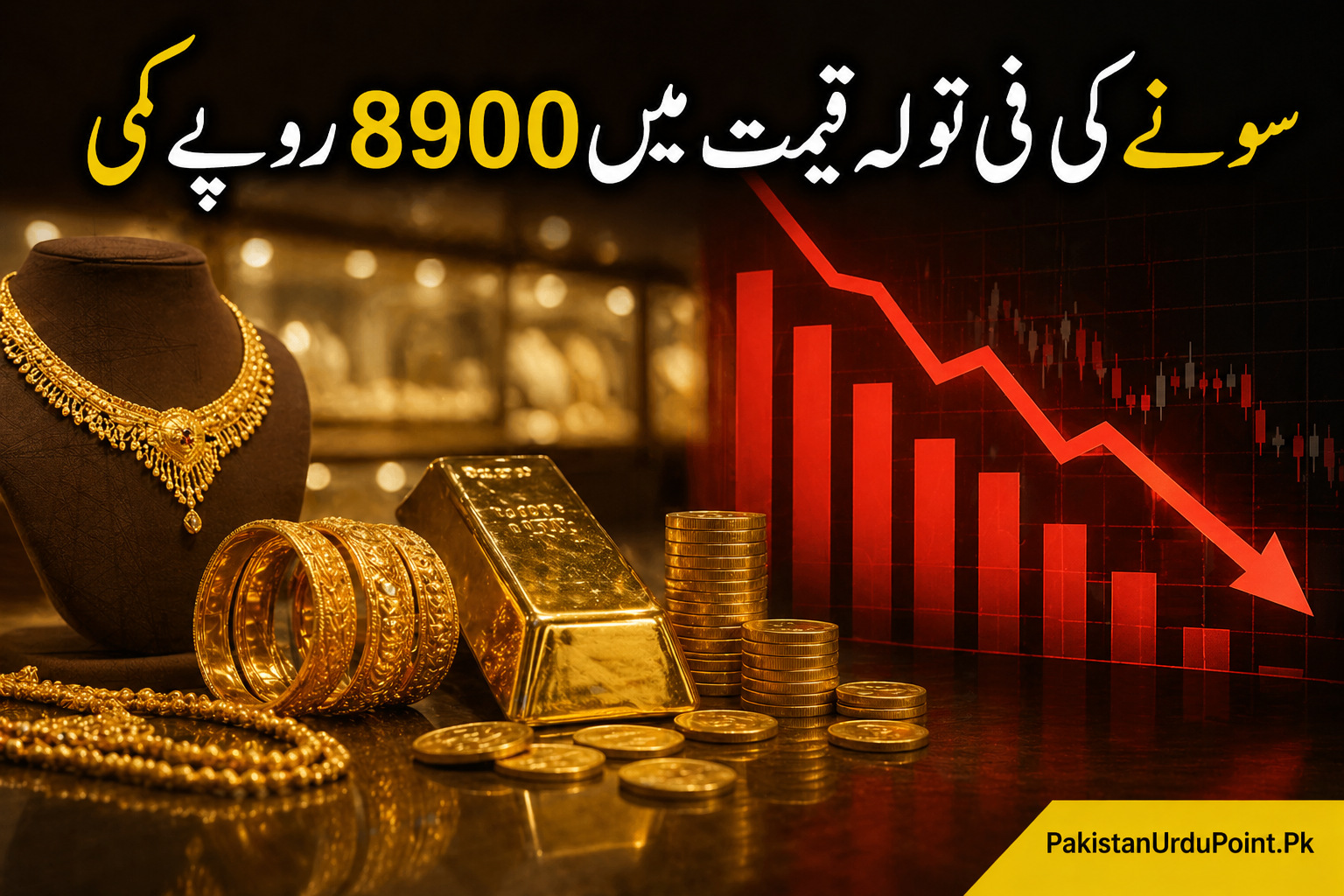 💰 سونے کی قیمت میں بڑی کمی