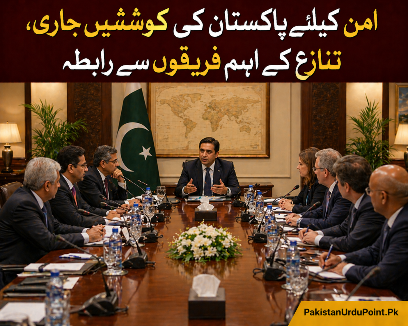 امن کیلئے پاکستان کی کوششیں جاری، تنازع کے اہم فریقوں سے رابطہ