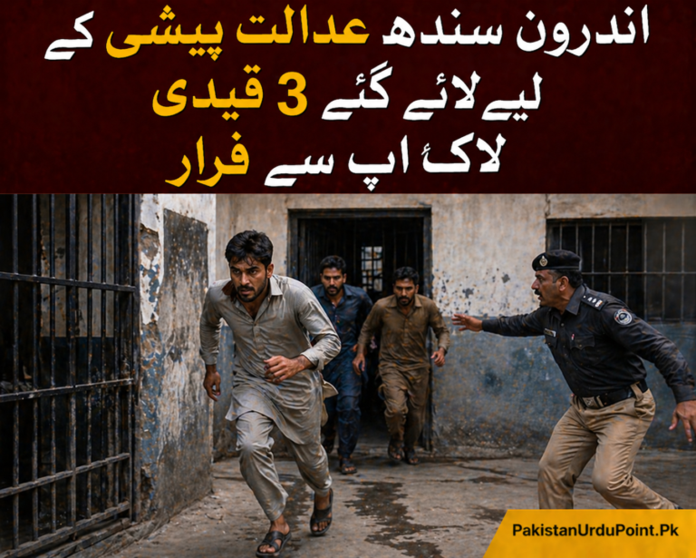 اندرون سندھ عدالت پیشی کیلئے لائے گئے 3 قیدی لاک اپ سے فرار