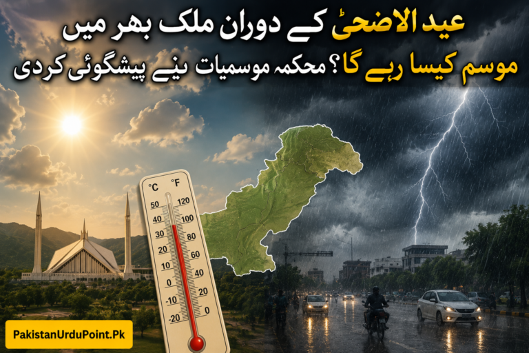 عید الاضحیٰ کے دوران ملک بھر میں موسم کیسا رہےگا؟ محکمہ موسمیات نے پیشگوئی کردی