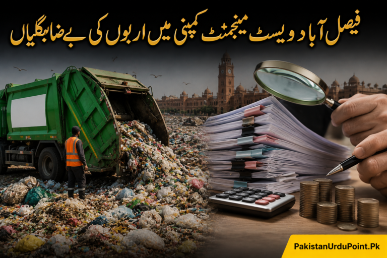 فیصل آباد ویسٹ مینجمنٹ کمپنی میں اربوں کی بے ضابطگیاں