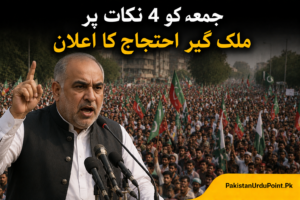 جمعہ کو 4 نکات پر ملک گیر احتجاج کا اعلان