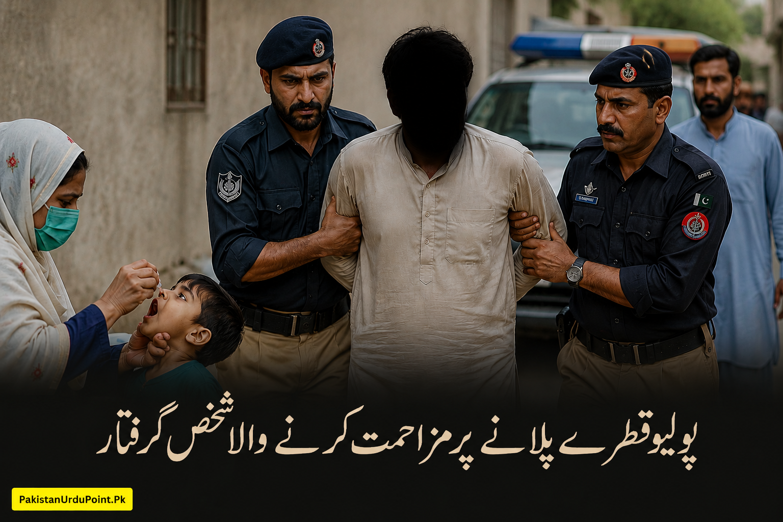 پولیو قطرے پلانے پر مزاحمت کرنے والا شخص گرفتار
