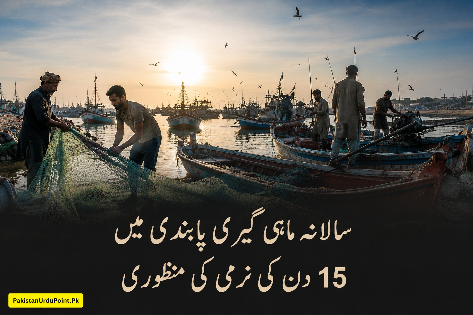 سالانہ ماہی گیری پابندی میں 15 دن کی نرمی منظور