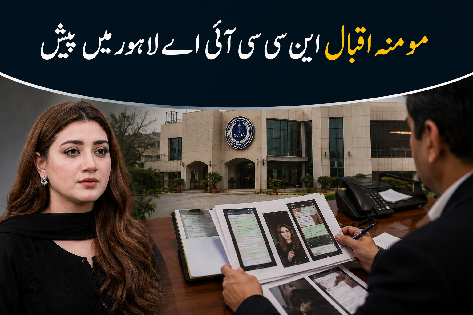 مومنہ اقبال این سی سی آئی اے لاہور میں پیش