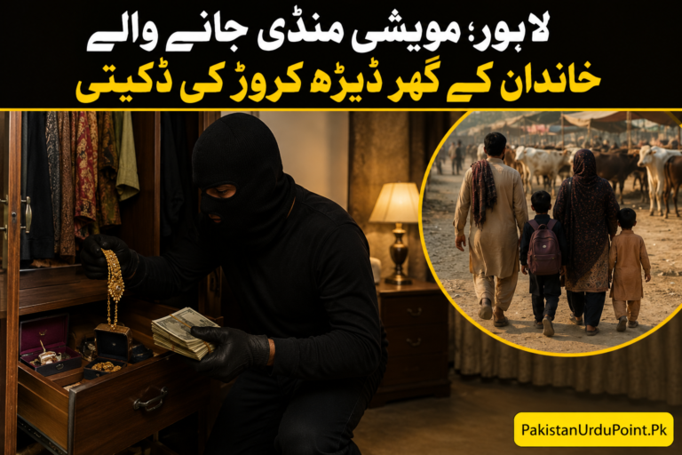 لاہور میں مویشی منڈی جانے والے خاندان کے گھر بڑی ڈکیتی
