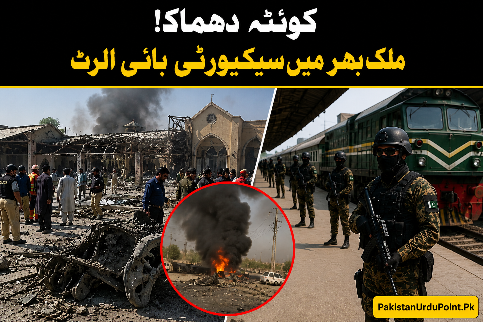 کوئٹہ دھماکے کے بعد ملک بھر میں سیکیورٹی ہائی الرٹ