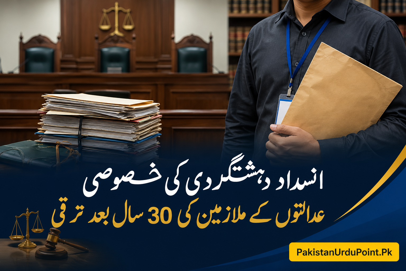 انسدادِ دہشتگردی کی خصوصی عدالتوں کے ملازمین کو 30 سال بعد ترقی