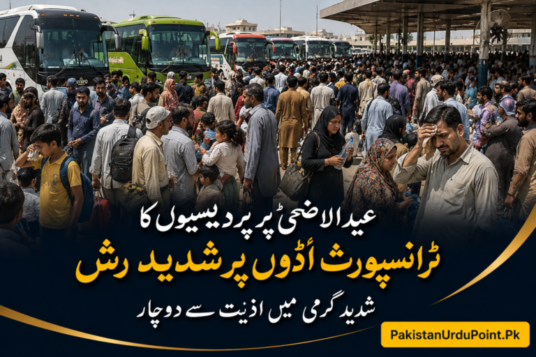 عیدالاضحیٰ پر پردیسیوں کا ٹرانسپورٹ اڈوں پر شدید رش