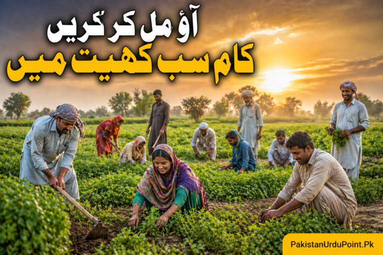 آؤ مل کر کریں کام سب کھیت میں