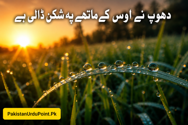 دھوپ نے اوس کے ماتھے پہ شکن ڈالی ہے