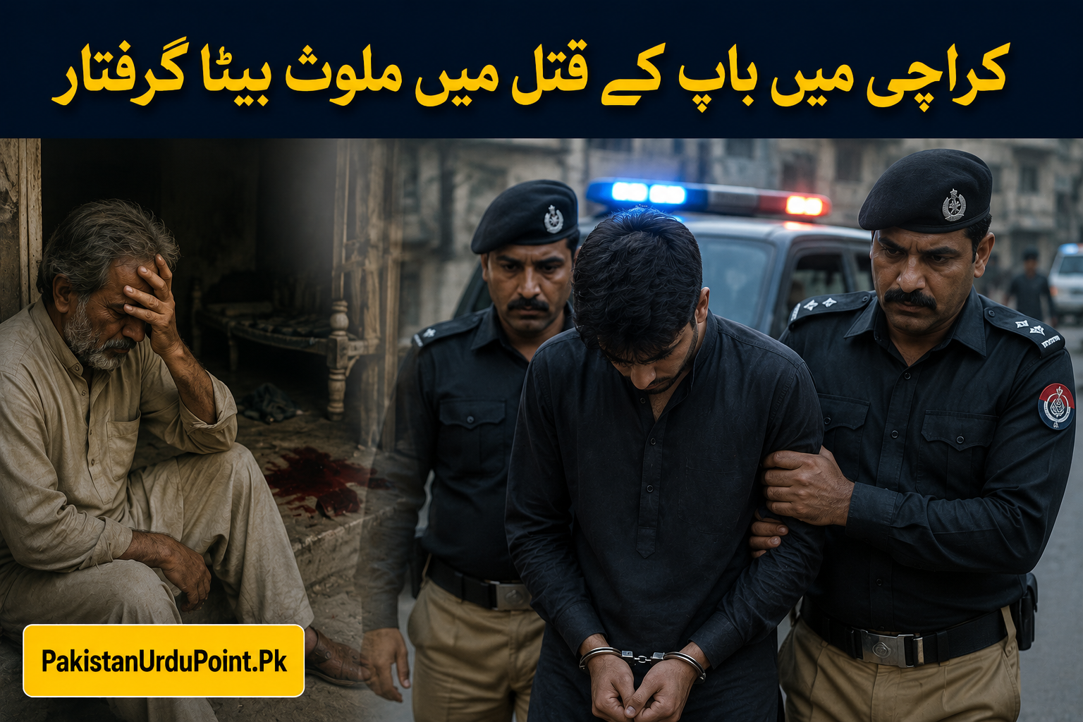 کراچی میں باپ کے قتل میں ملوث بیٹا گرفتار