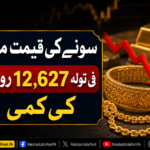 سونے کی قیمت میں فی تولہ 12,627 روپے کمی