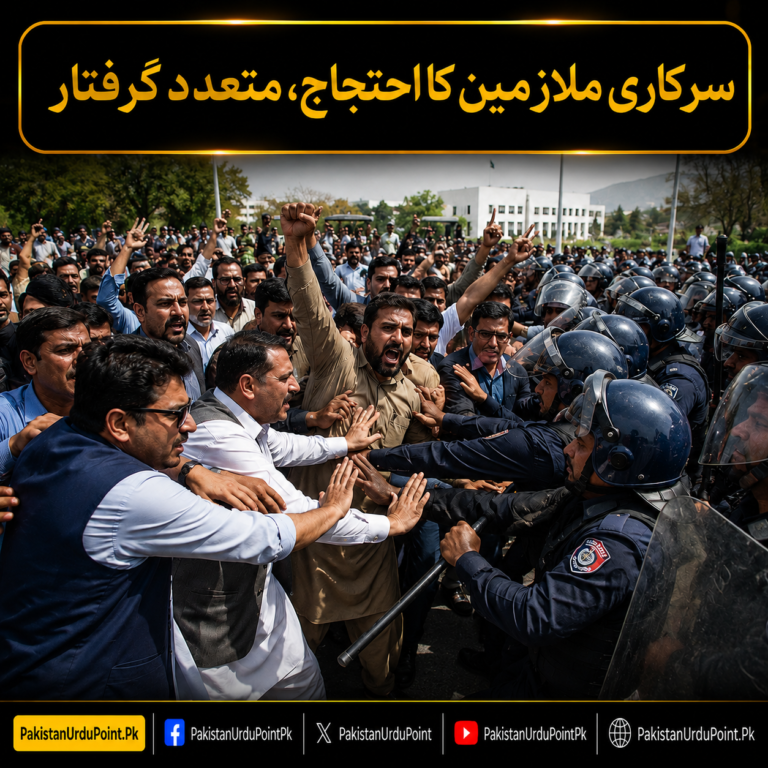 سرکاری ملازمین کا احتجاج، متعدد گرفتار