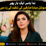 ندا یاسر ایک بار پھر سوشل میڈیا صارفین کی تنقید کی زد میں
