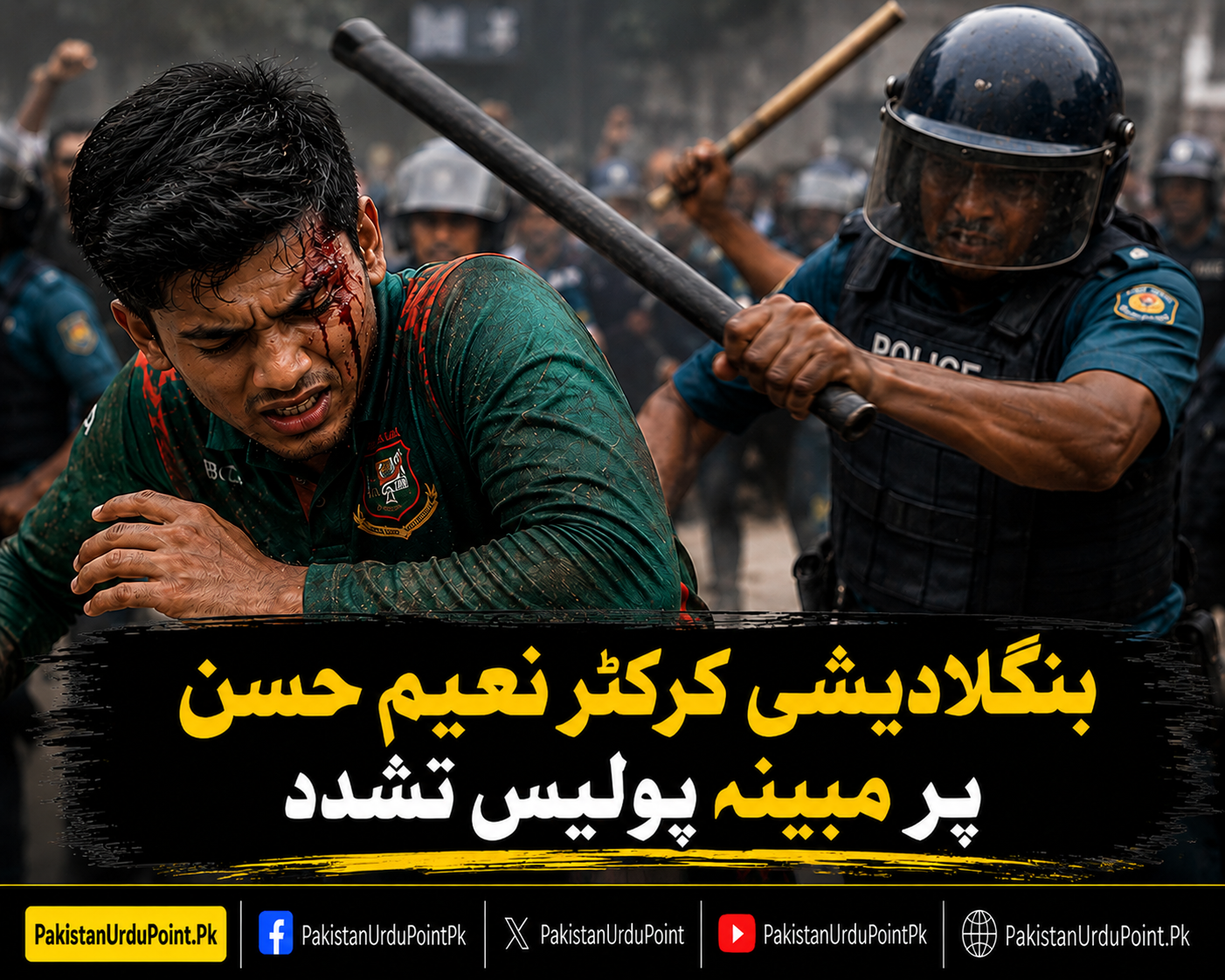بنگلادیشی کرکٹر نعیم حسن پر پولیس کے مبینہ تشدد کا انکشاف