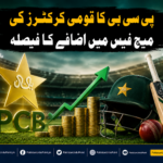 قومی کرکٹرز کی میچ فیس میں اضافہ