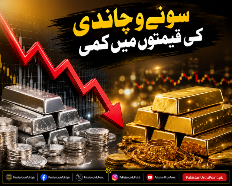 سونے و چاندی کی قیمتوں میں کمی
