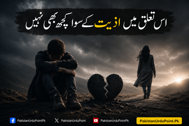 اس تعلق میں اذیت کے سوا کچھ بھی نہیں