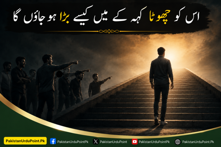 اس کو چھوٹا کہہ کے میں کیسے بڑا ہو جاؤں گا