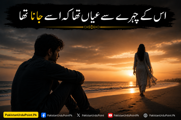 اس کے چہرے سے عیاں تھا کہ اسے جانا تھا