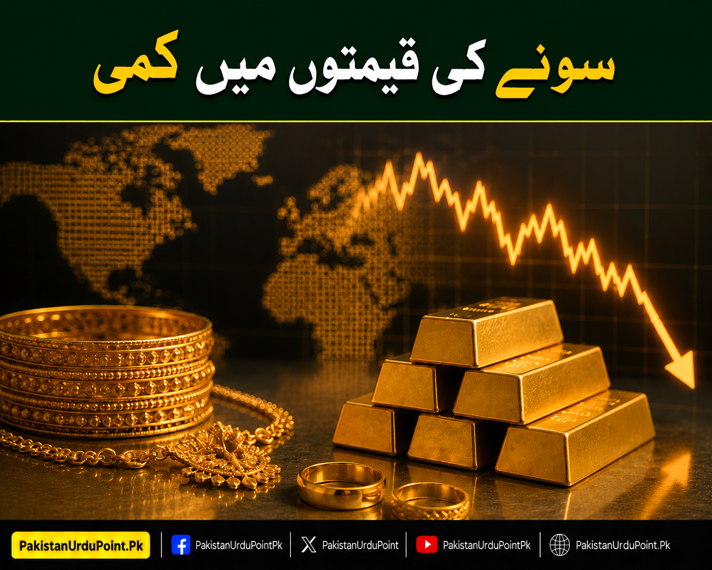 سونے کی قیمتوں میں کمی