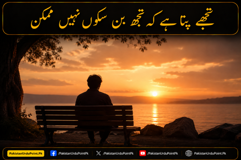 تجھے پتا ہے کہ تجھ بن سکوں نہیں ممکن