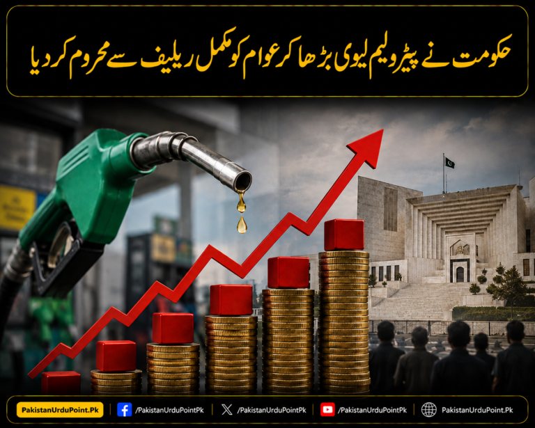 حکومت نے پیٹرولیم لیوی بڑھا کر عوام کو مکمل ریلیف سے محروم کر دیا