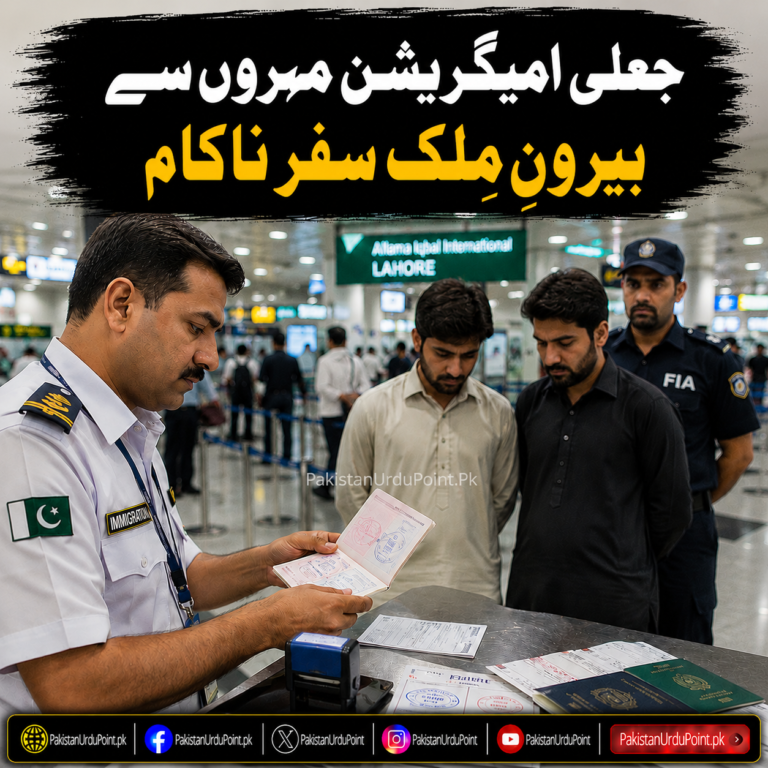 جعلی امیگریشن مہروں سے بیرونِ ملک سفر ناکام